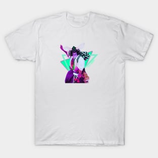 Neon Kabuki God Vaporwave Synthwave T-Shirt